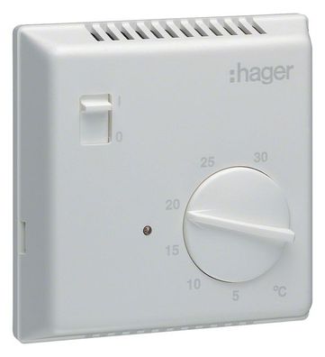 1St. Hager EK051 Raumthermostat, Bimetall, Schließer,