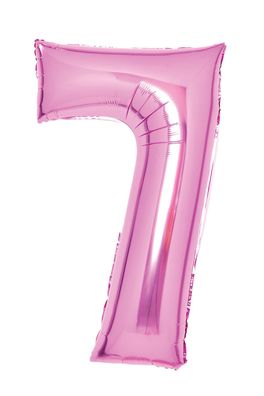 AMSCAN 9914047 Folienballon XL Zahl 7 - 63 cm, pink
