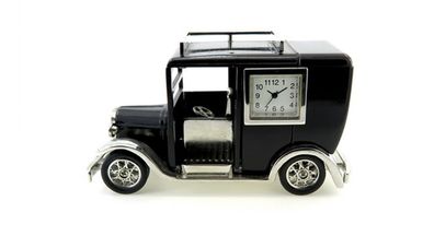 Designer Tischuhr London Taxi "Black Cab" aus Metall