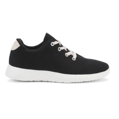 egos copenhagen Unisex Sneaker aus Merinowolle Filz Black