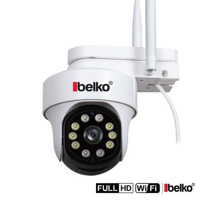 Belko® Überwachungskamera, 1080p mit WLAN & 320 ° Rotation für Aussen, Bewegungser