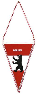 Wimpel mit beidseitigem Motivdruck - BERLIN - Gr. ca. 13 x 8 cm - 07701 - Flagge Bann