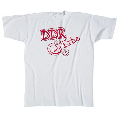 Kinder T-Shirt mit Print - DDR Erbe - 06926 - weiß Gr. 152/164