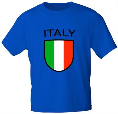 Kinder T-Shirt mit Print - Italy Italien - 76070 royalblau Gr 152/164