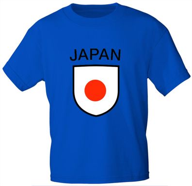 Kinder T-Shirt mit Print - Japan - 76072 blau Gr. 98/104