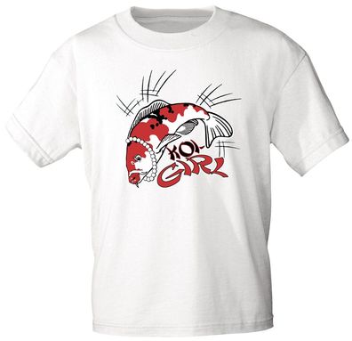 Kinder T-Shirt mit Print - KOI GIRL - KO107 weiß - Gr. 110/116