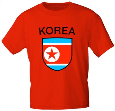 Kinder T-Shirt mit Print - Korea - 76122 - rot 152/164
