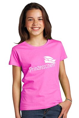 Kinder T-SHIRT mit Print - Prinzesschen - 12763 - pink - Gr. 98-164