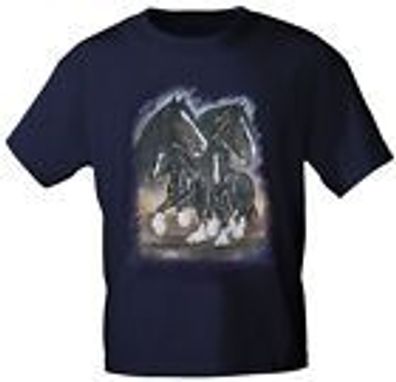 Kinder T-Shirt mit Print - Shirehorse - 08148 blau - ©Kollektion Bötzel - Gr. 152/1