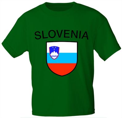 Kinder T-Shirt mit Print - Slowenia - Slowenien - 76152 - grün - Gr. 86-164