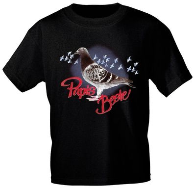 Kinder T-Shirt mit Print - Taube Papis Beste - TB158 Gr. 98/104