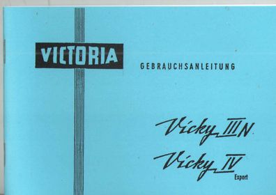 Bedienungsanleitung Victoria Vicky 3 N, Vicky 4 Export Moped