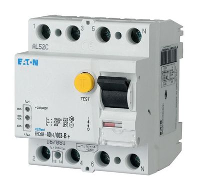 1St. Eaton 167894, FRCDM-63/4/003-G/B digitaler allstromsensitiver FI-Schalter, 63A,