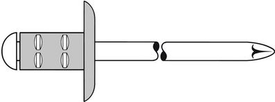 Blindniet PolyGrip® Nietschaft dxl 4,8x10,0mm K16 Alu/Stahl 25 St. GESIPA