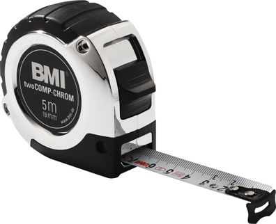 Taschenrollbandmaß chrom L.3m B.16mm mm/cm EG II Ku. Automatic BMI