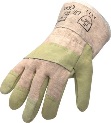 Handschuhe Top Gr.10,5 gelb Schweinsvollleder EN 388 PSA II ASATEX