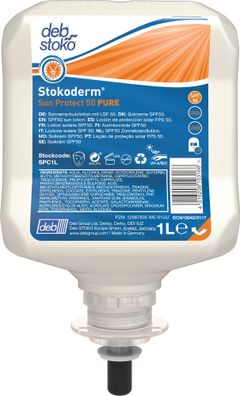 UV-Hautschutzcreme Stokoderm Sun Protect 50 PURE 1l unparfümiert Kartusche Stoko