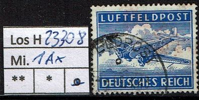 Los H23308: Deutsches Reich Feldpost Mi. 1 Ax, gest