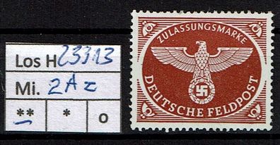 Los H23313: Deutsches Reich Feldpost Mi. 2 Az * *