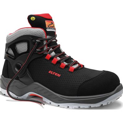 ELTEN Sicherheitsstiefel ARTURO black-red Mid ESD S3 (Gr. 40)