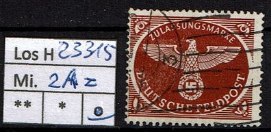 Los H23315: Deutsches Reich Feldpost Mi. 2 Az, gest