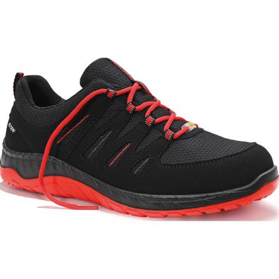 ELTEN Berufshalbschuhe MADDOX black-red Low ESD O2 (Gr. 44)