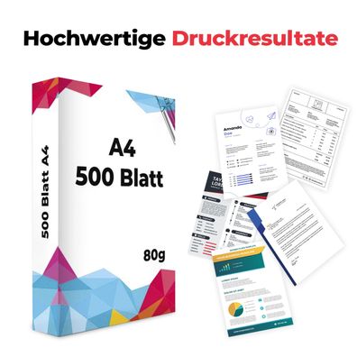 SPS Kopierpapier A4 500/1500/2500/5000 blatt DIN A4 Druckerpapier 80g/m² weiß