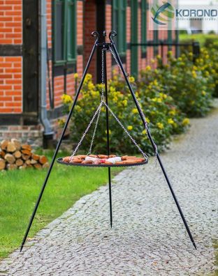 Dreibein Schwenkgrill Gartengrill Holzkohlegrill Rostgröße 60 cm - Edelstahl