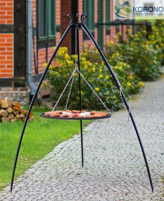 Dreibein Schwenkgrill Gartengrill Holzkohlegrill Rostgröße 60 cm - Edelstahl