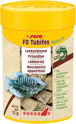 Sera FD Tubifex 100ml Leckerli für Carnivore Zierfische