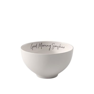 Villeroy & Boch Statement Bol Good Morning Sunshine Premium Porcelain weiß, chwarz