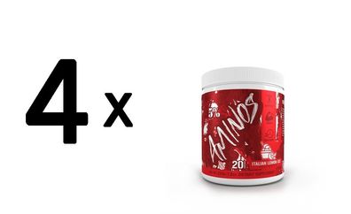 4 x 5% Nutrition Aminos - Code Red, Italian Lemon Ice - 224g