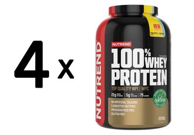 4 x 100% Whey Protein, Pineapple + Coconut - 2250g