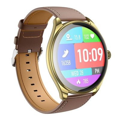 Elegante Watch mit Anruffunktion in Gold - multifunktionale wasserdichte Watch
