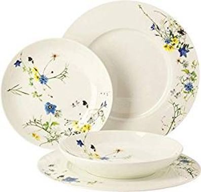 Rosenthal Set 4-tlg. mit Fahnen- und Couptellern Brillance Fleurs des Alpes 10530