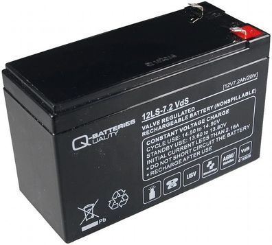 Q-Batteries - 12LS-7.2 - 12 Volt 7200mAh Pb