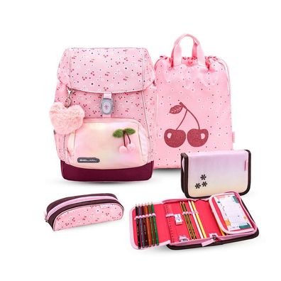 Belmil Comfy Plus Premium Schulranzen Set 4-teilig "Cherry Blossom"