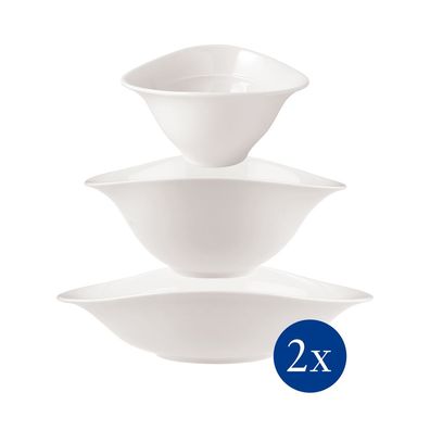 Villeroy & Boch Vapiano Schalen-Trio 6-tlg. Premium Porcelain weiß 1042578549