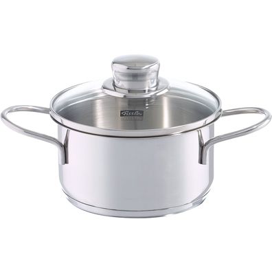 Fissler Häppchen-Set Kochtopf mit Glasdeckel 14 cm 008-126-14-000/0