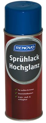 400ml Renovo Sprühlack hochglänzend Enzianblau