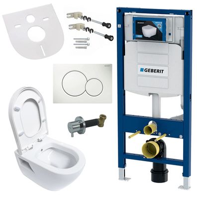 Geberit H?nge Dusch Wand WC Taharet Bidet Toilette + Vorwandelement + Absperrventil