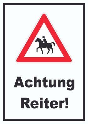 Achtung Reiter Schild