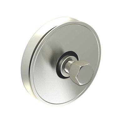Stahl-Laufrolle Ø140mm (Ø138mm) für Schiebetore, mit 20mm V-Rille, verstärkte Kugella