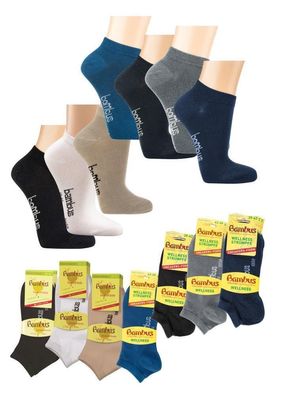 3-15 Paar Bambus Viskose Sneaker Socken Sneakersocken für Damen Herren WO