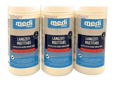 3x 1kg Medipool Langzeit MultiTabs Multifunktionstabletten Desinfektion 11,7€/kg