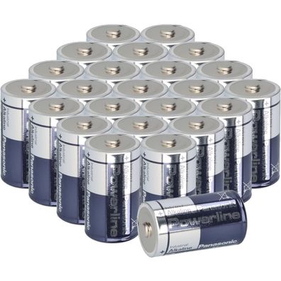 24x Panasonic LR20 Powerline Mono Batterie D Industrial