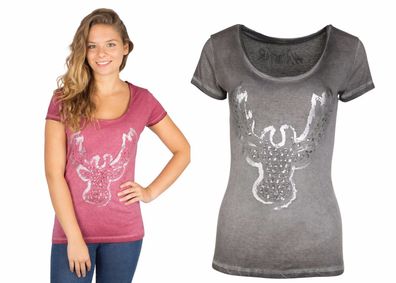 MarJo T-Shirt Damen Dori vers. Farben grau oder pink