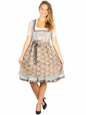 Dirndl Estella 55er Länge hellblau