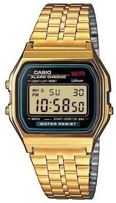 Casio Digitaluhr A159WGEA-1EF Casio Herrenuhr Armbanduhr