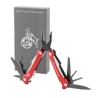 Stahlwerk Multitool 1. FC KÖLN Edition Taschenmesser MIT 13 Werkzeugen